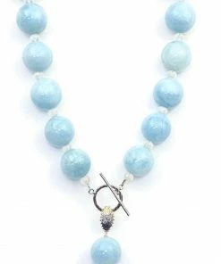 Gigi Kaufman Jewelry Gifts By Recipient Aquamarine And Moonstone Necklace With Moonstone Charm