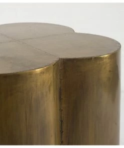 Mercana Brass Quatrefoil Side Table