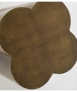 Mercana Brass Quatrefoil Side Table