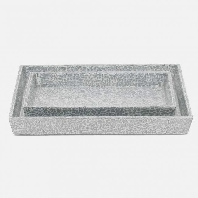 Pigeon & Poodle Host/Hostess Bath Collection (Silver And White Lacquered Eggshell) 6 Pigeon & Poodle Host/Hostess Bath Collection (Silver And White Lacquered Eggshell)