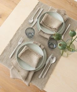 Linen Me Rustic Washed Natural Linen Napkin 6 Linen Me Rustic Washed Natural Linen Napkin