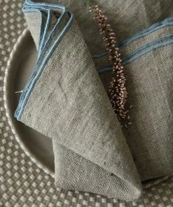 Linen Me Gifts By Occasion Natural Stone Blue Linen Napkin