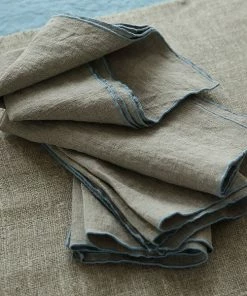 Linen Me Gifts By Occasion Natural Stone Blue Linen Napkin