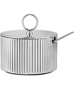 Georg Jensen Inc Georg Jensen Sugar Bowl With Spoon Barware