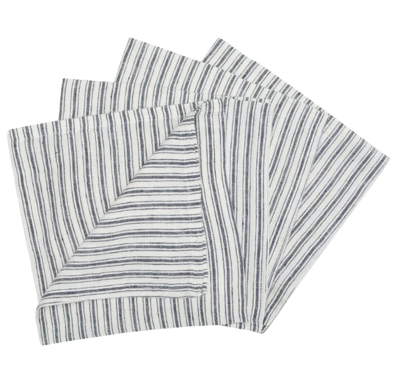 Caravan Home Napkins Boat Stripe Linen (Available In Colors) Gifts By Occasion 2 Caravan Home Napkins Boat Stripe Linen (Available In Colors) Gifts By Occasion