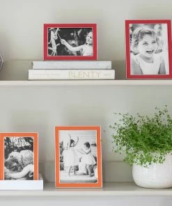 Addison Ross Gifts By Occasion Frame Enamel Orange And Silver - Available In 2 Sizes