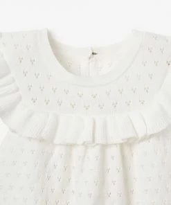 Elegant Baby Gifts By Occasion Baby Bubble Romper White Pointelle Knit 6M