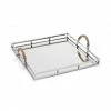 Go Home Ltd Gifts By Occasion Polished Nickel Square Tray With Rope Handles