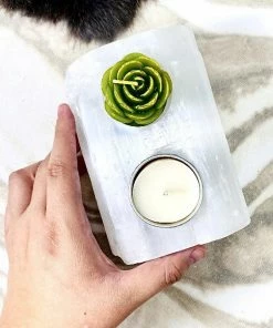 Rock Paradise Selenite Log Candle Holder Gifts By Occasion