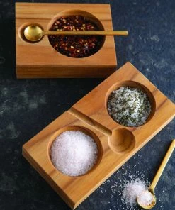 Be Home TEAK DOUBLE CELLAR WITH GOLD SPOON