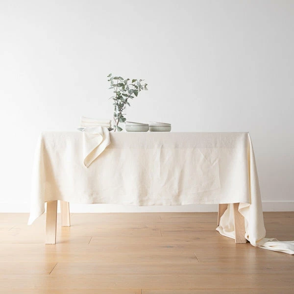 Linen Me Dining Tablecloth Cream Linen Lara 3 Linen Me Dining Tablecloth Cream Linen Lara