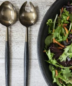 Be Home Gifts By Occasion Salad Servers Black Mango & Antique Brass