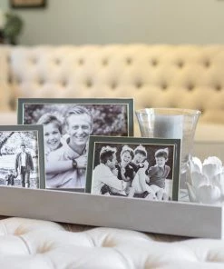 Addison Ross Frame Enamel Taupe And Silver - Available In 3 Sizes