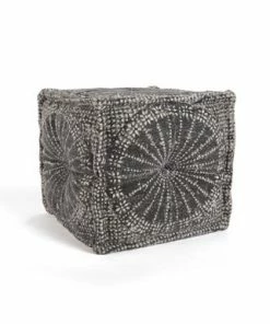 Go Home Ltd Gifts By Occasion Eldridge Grey Washed Pouf