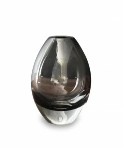 Beatriz Ball Vase Teardrop Smoke Grey Bud