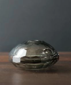 Beatriz Ball Gifts By Occasion Vase Glass Faceted Smoke Bud