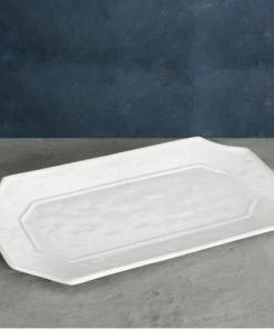 Beatriz Ball Platter Vida Charleston White Long Rectangular