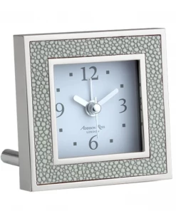 Addison Ross Gifts By Occasion Alarm Clock Grey Shagreen (Square)