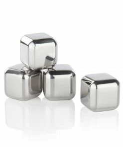 Viski Gifts By Occasion Stainless Steel Small Glacier Rocks (Set Of 4)