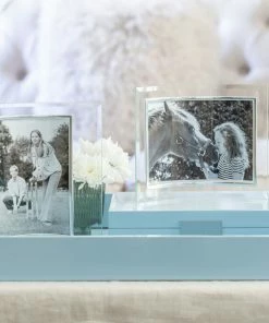 Addison Ross Gifts By Occasion Tray Lacquered Pale Denim Blue (Large)