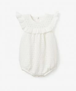 Elegant Baby Gifts By Occasion Baby Bubble Romper White Pointelle Knit 6M