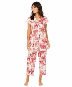 The Cat's Pajamas Gifts By Recipient Safari Pima Cotton Capri Pajama Set