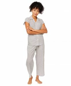The Cat's Pajamas Barrington Luxe Capri Pajama Set
