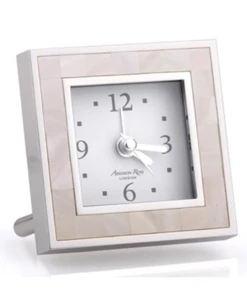 Addison Ross Gifts By Occasion Alarm Clock Mother Of Pearl Shell& Silver (Square)