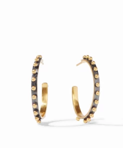 Gifts By Recipient Julie Vos Crescent Stone Hoop (Mixed Metal)