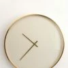 BIDKhome Gifts By Occasion WHITE WALL CLOCK WITH GOLD SIMPLE DIAL