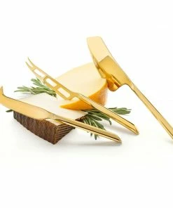 Viski Gifts By Occasion Gold Cheese Knives Set