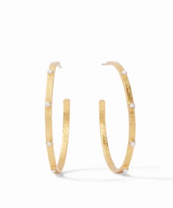 Julie Vos Crescent Stone Hoop (Available In 4 Variants) 9 Julie Vos Crescent Stone Hoop (Available In 4 Variants)