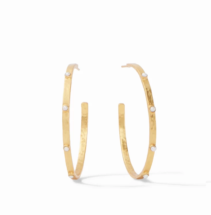 Julie Vos Crescent Stone Hoop (Available In 4 Variants) 5 Julie Vos Crescent Stone Hoop (Available In 4 Variants)