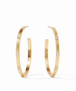 Julie Vos Crescent Stone Hoop (Available In 4 Variants) 8 Julie Vos Crescent Stone Hoop (Available In 4 Variants)