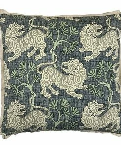 Signature Pillows Anthem Lion Dance Indigo Pillow Decorative