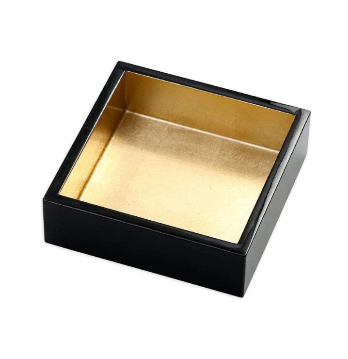 Caspari Black And Gold Lacquer NAPKIN HOLDER Gifts By Occasion 2 Caspari Black And Gold Lacquer NAPKIN HOLDER Gifts By Occasion