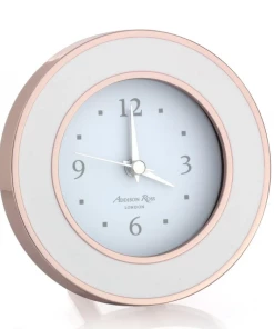 Addison Ross Gifts By Occasion Alarm Clock Rose Gold & White (Round)