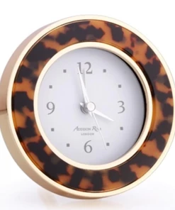 Addison Ross Gifts By Occasion Alarm Clock Tortoiseshell & Gold (Round)