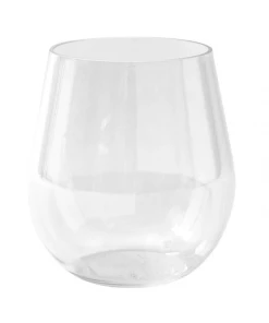 Caspari Acrylic Tumbler Stemless Wine Glass In Crystal Clear