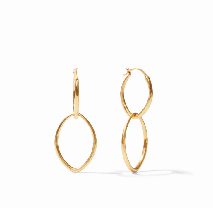 Julie Vos Fleur-de-Lis 2-in-1 Earring 1 Julie Vos Fleur-de-Lis 2-in-1 Earring