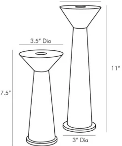 Arteriors Gifts By Occasion CANDLEHOLDERS TENBROOKE WHITE (SET OF 2) 13 Arteriors Gifts By Occasion CANDLEHOLDERS TENBROOKE WHITE (SET OF 2)