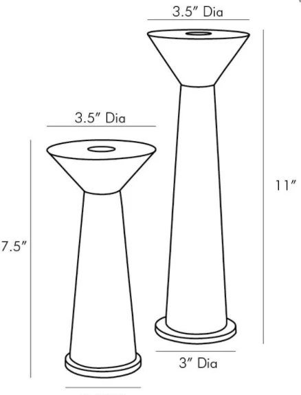 Arteriors Gifts By Occasion CANDLEHOLDERS TENBROOKE WHITE (SET OF 2) 7 Arteriors Gifts By Occasion CANDLEHOLDERS TENBROOKE WHITE (SET OF 2)