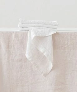 Linen Me Linen Napkin Stone Washed Optical White