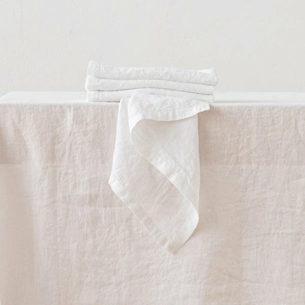 Linen Me Linen Napkin Stone Washed Optical White 2 Linen Me Linen Napkin Stone Washed Optical White