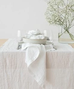 Linen Me Linen Napkin Stone Washed Optical White 6 Linen Me Linen Napkin Stone Washed Optical White