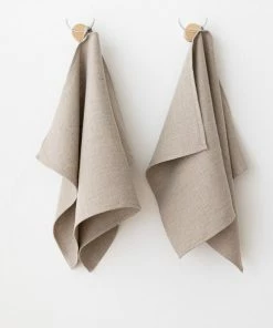 Linen Me Dining Tea Towels Natural Linen Lara