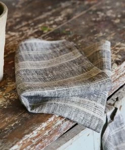 Linen Me Dining Tea Towels Black Multi Striped Linen 8 Linen Me Dining Tea Towels Black Multi Striped Linen
