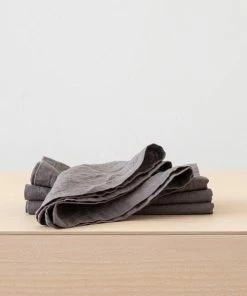 Linen Me Gifts By Occasion Napkin Stone Washed Linen Steel Grey