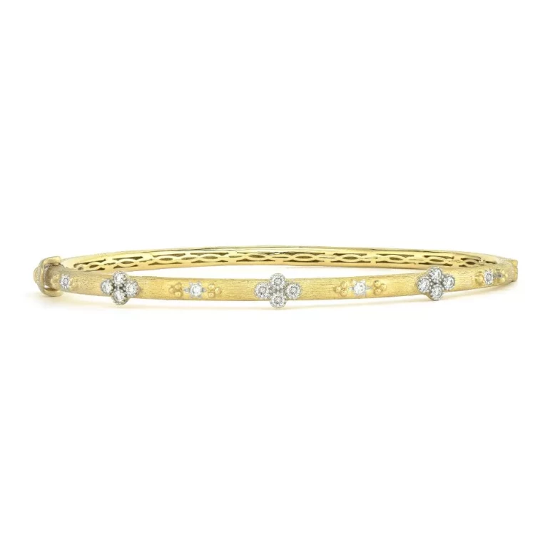 Jude Frances Provence Alternating Quad Beaded Trio Brushed Bangle 1 Jude Frances Provence Alternating Quad Beaded Trio Brushed Bangle