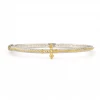 Jude Frances Mixed Metal Diamond Center Cross Bangle Wedding